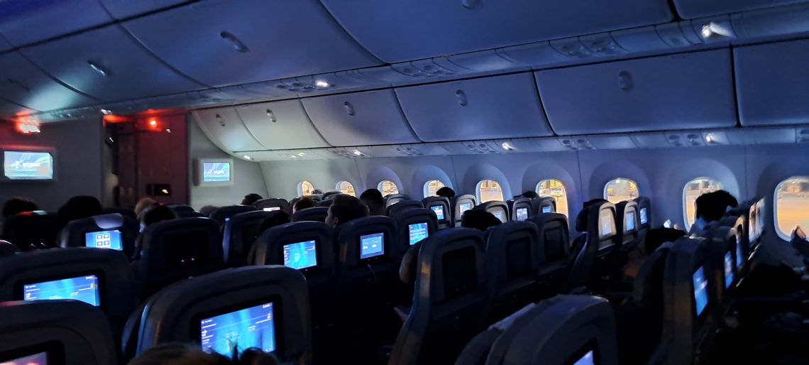 Flying overseas